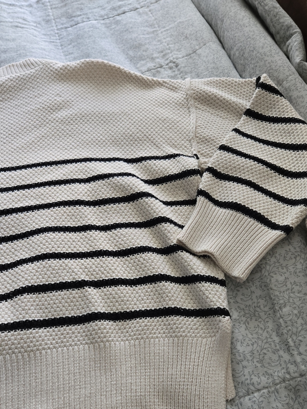 Sincerely Jules Cream/Black Textured Knit Sweater Set M - Picture 4 of 8